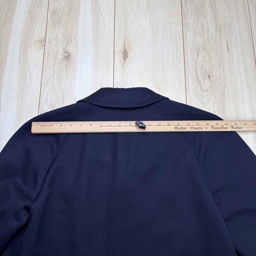Oxxford Clothes Astor Outercoat Trebbiano Twill Wool Men's 38S Navy Blue - Picture 10 of 12